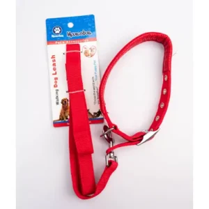 COLLAR C/PASEADOR NYLON/PIEL MED (MX-067)