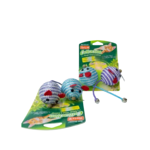 juguete p/gatos 2 ratones c/catnip hartz